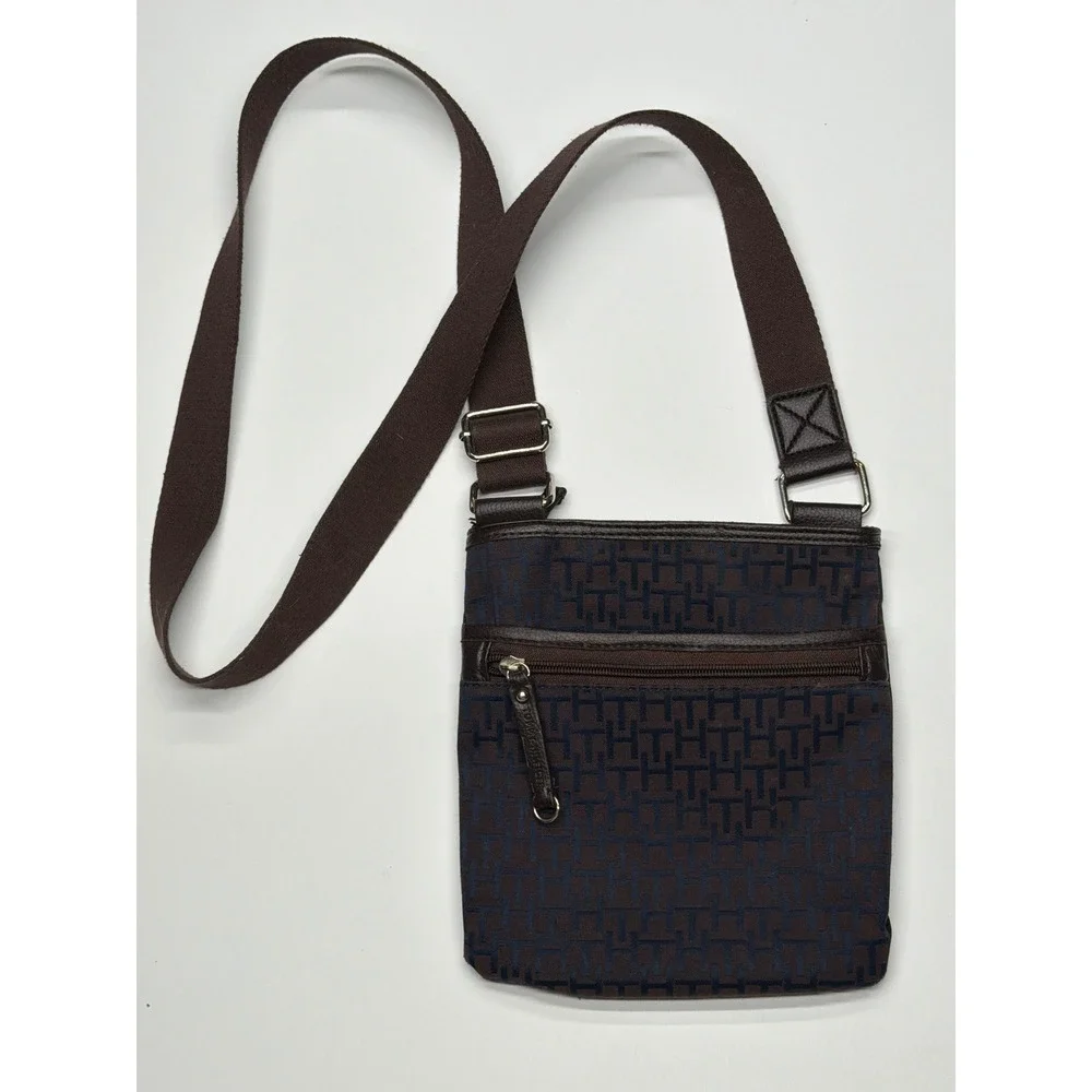 Tommy Hilfiger Crossbody Bag Navy Blue Monogram Small Shoulder‎ Purse
